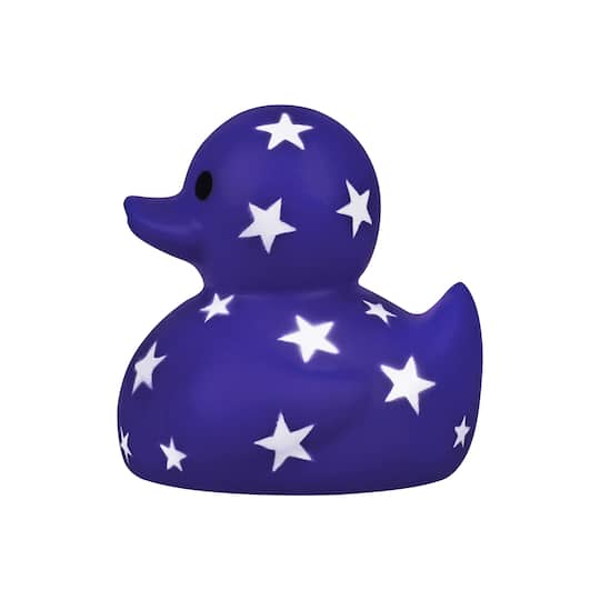 Patriotic Blue with White Stars Light-Up Rubber Duck by Creatology&#x2122;